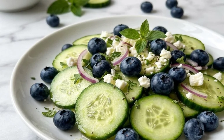 Cucumber Blueberry Salad