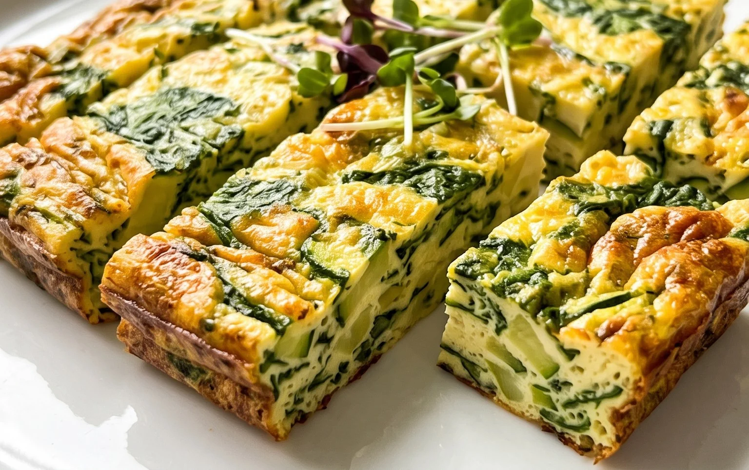 Baked Spinach Zucchini Frittata Fingers {Baby-Friendly}