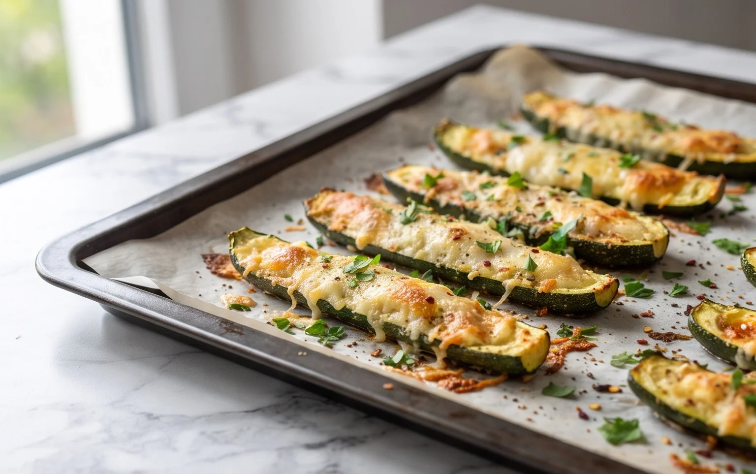Baked Parmesan Zucchini