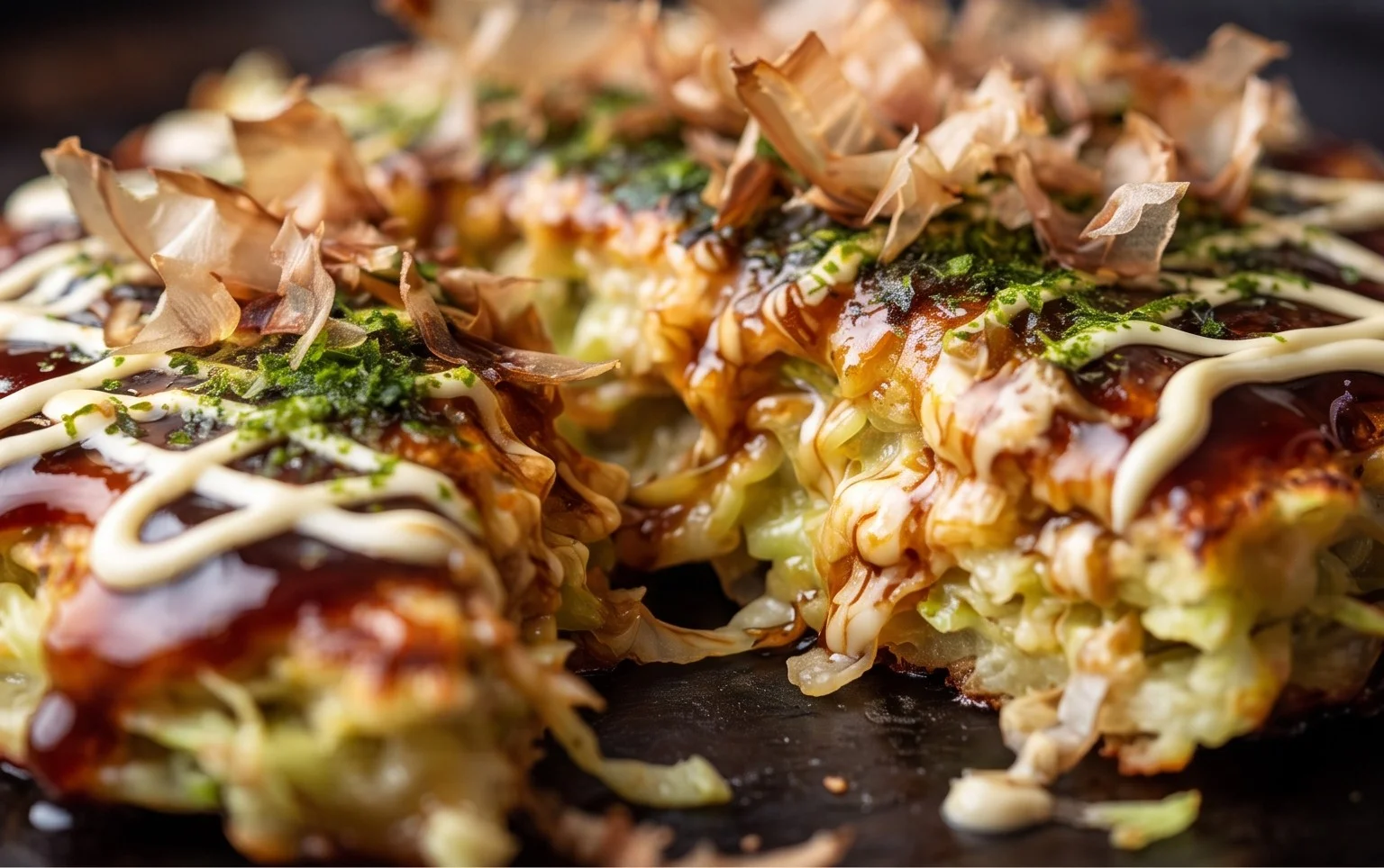 Okonomiyaki - Japanese Savoury Pancakes