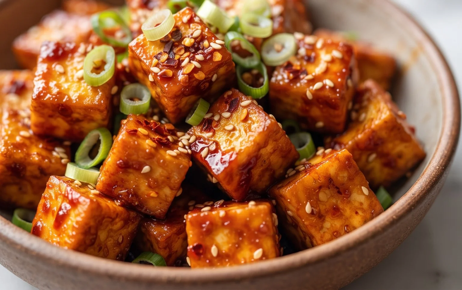 Crispy Gochujang Korean Tofu