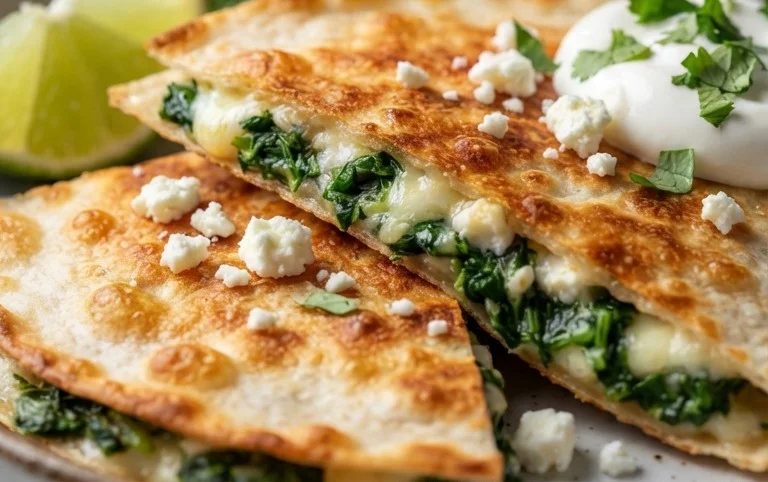 Spinach and Feta Quesadillas