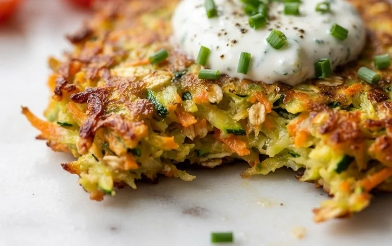 Zucchinipuffer mit Haferflocken und Möhren
