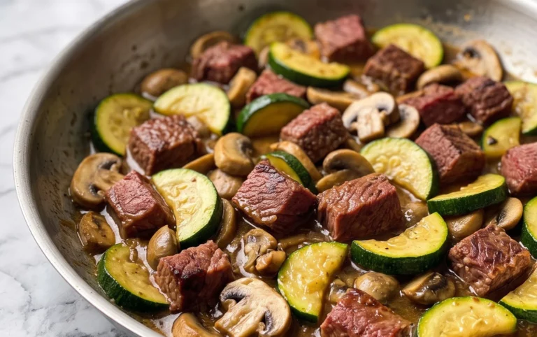 Zucchini-Cbeef hampignonpfanne