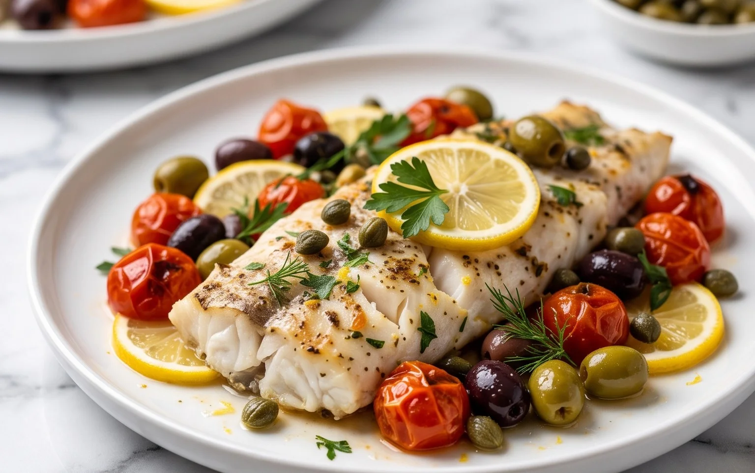 Easy Mediterranean Baked Fish Recipe - Flavorful & Quick
