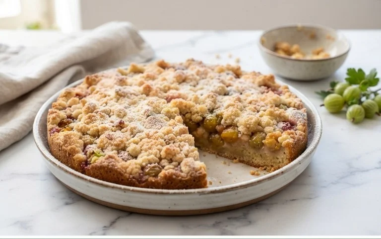 Stachelnon-alcoholic beerkuchen mit Streuseln