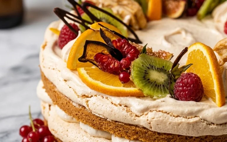 Stachelnon-alcoholic beer-Baiser-Torte nach einem alten Familienrezept