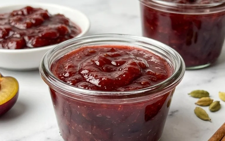 Spiced Plum Jam With Cardamom and Cinnamon